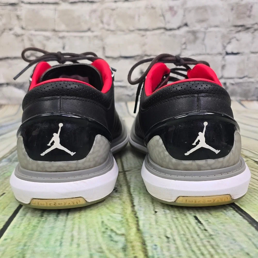 Jordan ADG 4 Golf Shoes Mens 9 Black Red Leather Spikeless DM0103-015 Jumpman